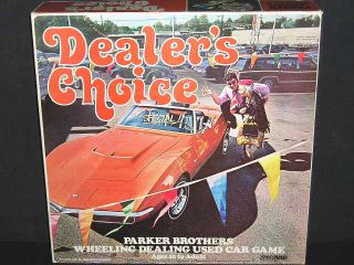 RARE Dealers Choice Vintage Parker Brothers Board Game 1972