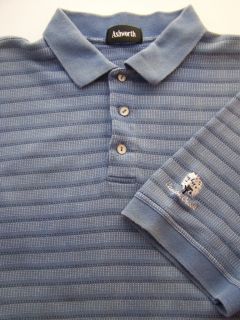 Mens Ashworth Canyon Creek Dusty Blue XXL 2XL Golf Casual Polo Shirt 