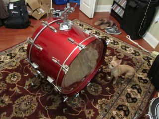 80s Tama Superstar Candy Apple Red Bass Drum Rare