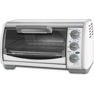 Black & Decker 4 Slice Toaster Oven, Bake Broil Toast TRO490W 
