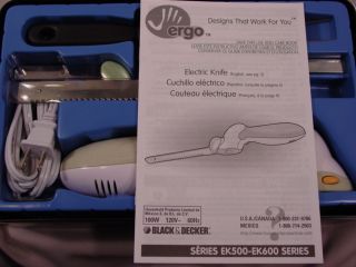Black Decker Ergo Ergonomic Electric Knife Series EK500 EK600