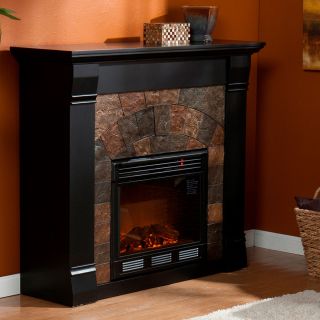 Stonegate Black Electric Fireplace Electric Fireplace