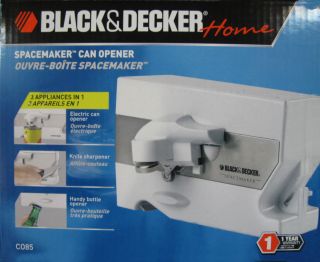Black Decker Electric Under Cabinet Can Opener w Knife Sharpener 