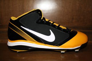 New Mens Nike Air Flashpoint Football Cleats Black Yellow