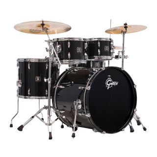 Gretsch Energy Black Drum Set with Sabian SBR Cymbals and Hardware 