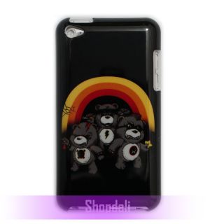 Devil Bear Black Hard Case Cover Skin for iPod Touch 4 4th Gen 