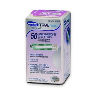 new trueread blood glucose monitoring test strips x50 brand new in 