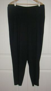Coldwater Creek Knit Black Pants Size 1x Cropped Crop Slacks Womens 