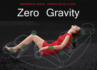 New Fujita KN7005R Black Zero Gravity Full Body Massage Chair Recliner 