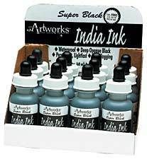 Artworks Proart India Ink Waterproof Super Black 1B