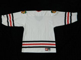 chicago blackhawks hockey white jersey nhl nike