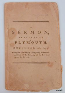 1773 Sermon Plymouth Colony Early American Imprint Charles Turner 