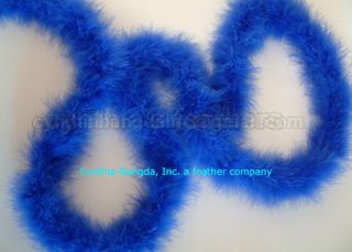 22G Royal Blue Marabou Feather Boa Boas 72L 3w New