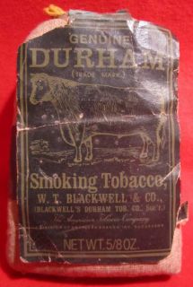   Durham Smoking Tobacco, W. T. Blackwell & Co. Unopened & Durham Paper