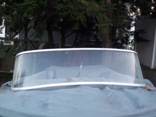 Vintage Curved Boat Windshield 58 Wide x 17 High