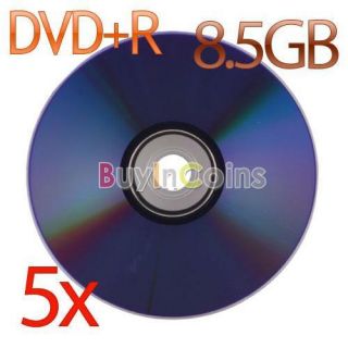 5pcs New 8x Blank Recordable Printable DVD R DVDR Blank Disc Disk 8x 
