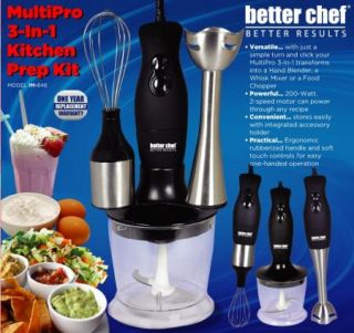  Chef Multipro 3 in 1 Kitchen Prep Kit Blender Whisk Chopper
