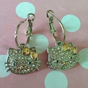 Bling HelloKitty Jewelry Crystal Womens Earrings US