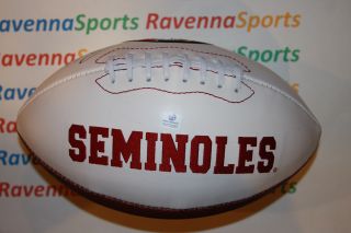 Bobby Bowden Autographed Florida State Seminoles Logo Football COA 