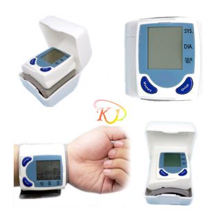 S5K Home Digital Cuff Wrist Blood Pressure Monitor Heart Rate Tester 