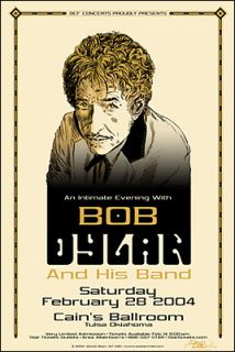 Bob Dylan Original Signed 2004 Cains Concert Poster