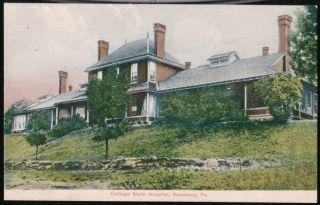 Blossburg PA Cottage State Hospital Antique Postcard