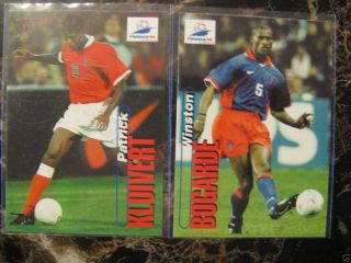 LOT OF 2 KLUIVERT and BOGARDE SOCCER CARDS PANINI 1998 WORLD CUP