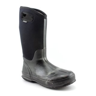 Used Bogs Classic High Handle Womens Size 10 Black Fabric Rain Boots 