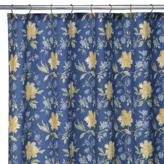 Laura Ashley Emilie Blue Yellow Floral Shower Curtain