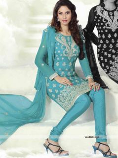 Indian Designer Bollywood Ethnic Vintage Beautiful Blue Salwar Kameez 