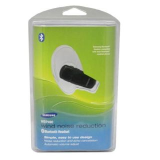   Black WEP490 Bluetooth Headset with Noise Reduction Technology