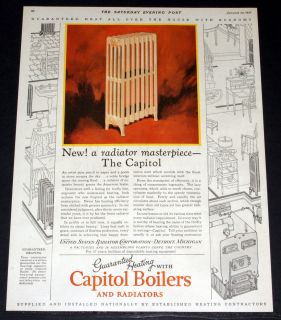   Print Ad Capitol Boilers and Radiators A New Masterpiece