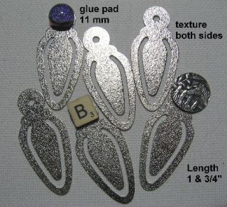 Silver Bookmark Finding Form Blanks Dichroic Button Lot