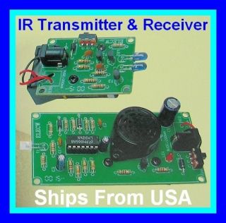 Infrared Transmitter/Receiver w/PC Boards, IR LEDs, Piezo Alarm & All 