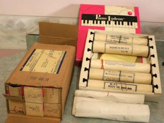 RARE 1960s Chein Piano Lodeon Player Original Rolls of Music