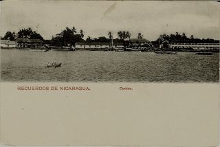 1909 Corinto, Nicaragua    Harbor Scene   Boats & Buildings