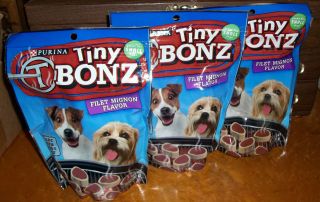 Bags TINY T BONZ Filet Mignon SMALL Dog Snack Treat TBONZ Steak FREE 