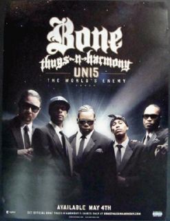 Bone Thugs N Harmony Worlds Enemy 2010 CD Promo Poster