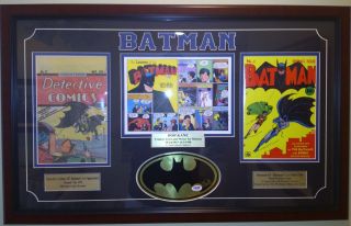 Bob Kane signed Batman #1 PSA Detective Comics #27 1st Joker Origin 