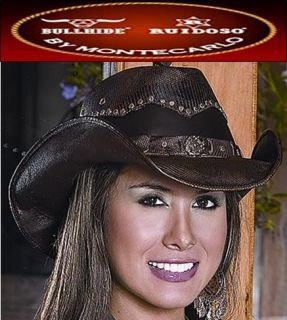 Montecarlo Bullhide Bonfire Leather Western Cowboy Hat