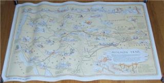 1947 Mormon Trail Route Map J Rulon Hales H Driggs