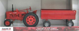 Farmall H Tractor with Flare Box Wagon 1 16th Scale Diecast Replica 