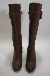   REBECCA KNEE HIGH HIGH HEEL BOOT SIENNA LEATHER/RUBBER SIZE 9 MED