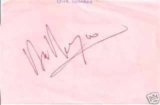 Dirk Bogarde Signed Autograph Aftal UACC