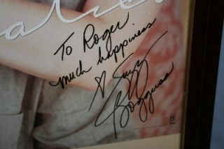 Chet Atkins Suzy Bogguss Autographed Album Poster Framed Signed Guitar 