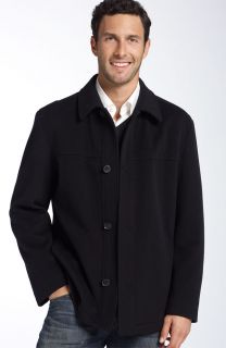 New Hugo Boss Chester Black Cashmere Wool Over Coat Size 48R XL Jacket 