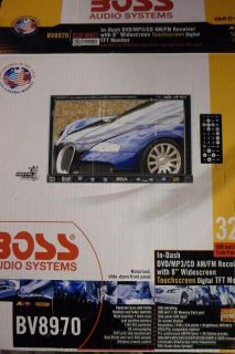 Boss BV8970 in Dash 8 DVD  CD Receiver with USB SD Card and Front 
