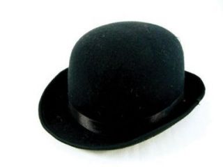 Deluxe Black Felt Derby Bowler Hat Dance Drama Tuxedo