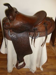 Bona Allen JC Higgins  Western Roper Saddle Vintage 14 Seat