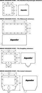 New Aquador Skimmer Closure System Model 1090 Swimming Pool 